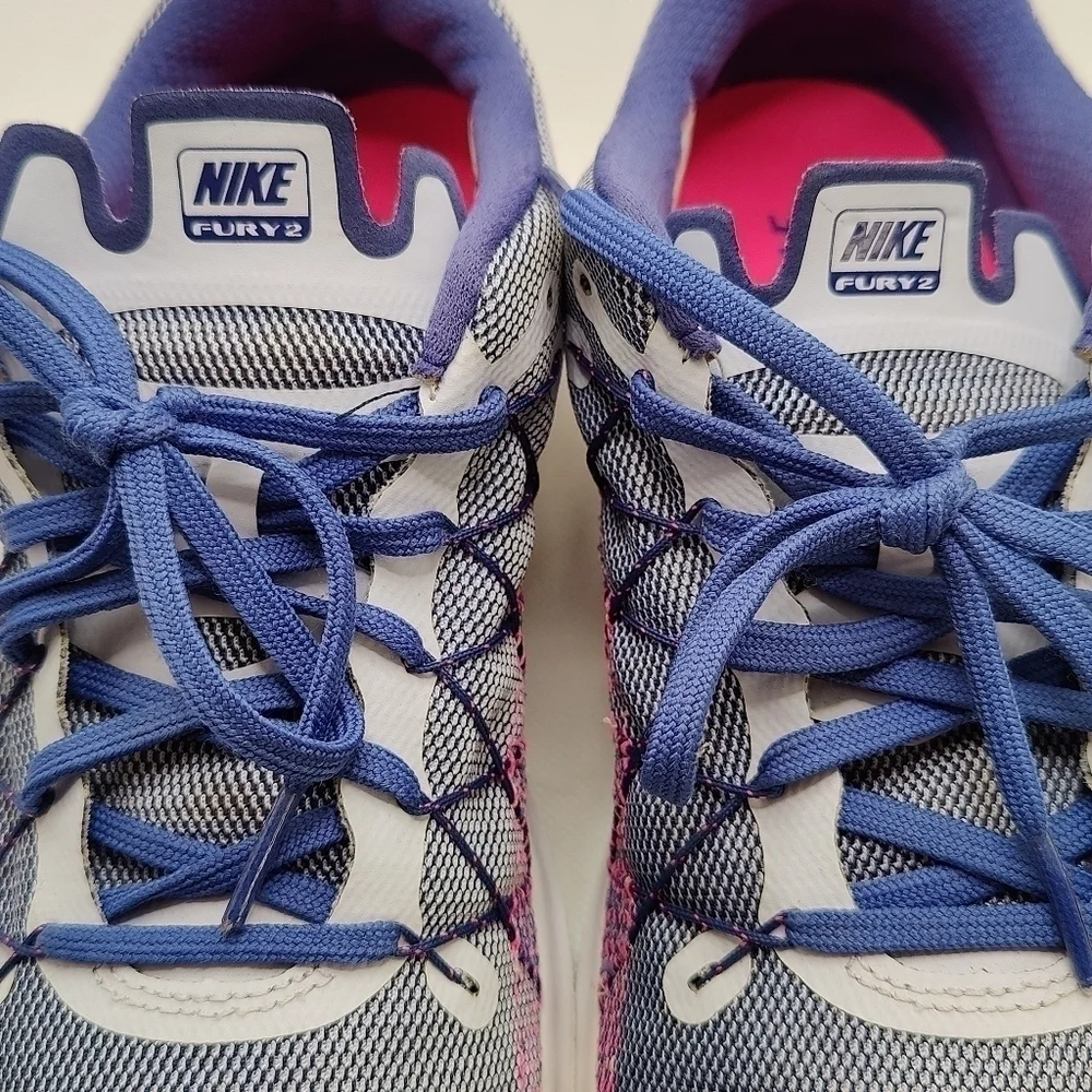 Nike Women's Flex Fury 2 Running Shoe Pink and Purple Athletic Shoes Size 9.5